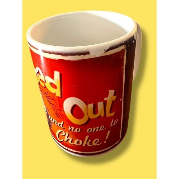 All Stressed Out and No One To Choke Funny Cartoon Coffee Mug Red Ceramic Gift - Picture 3 of 10